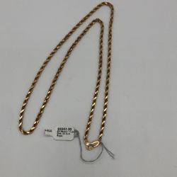 14KT Yellow Gold Rope Style Chain 24-Inches Long 27.9 Grams (70490644)