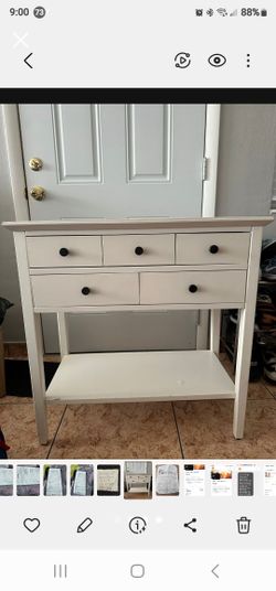 WHITE STORAGE TABLE 