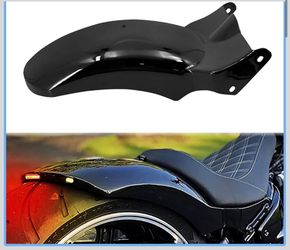 HD Softail Motorcycle Rear Fender with LED Lights Turn Signal Brake Light Kit, 2018-25