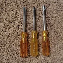 Lot Of 3 Ivy Tool Co. Snap On Nut Drivers SAE