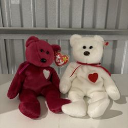 Ty Beanie Baby Set: Valentina & Valentino 