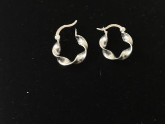 Beautiful 925 pure silver earrings