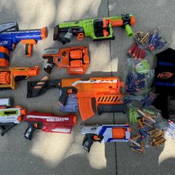 NERF! Large Lot Of (8) Nerf Guns For Sale