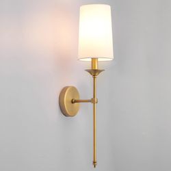 Brand New Hardwired Gold Wall Sconces Set of 2 Pack Candle Terrace Wall Light Antique Brass Vintage Lamp for Bedroom Living Room / Use 60w Bulb (A2)