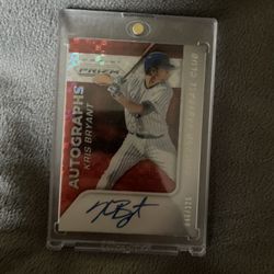 Kris Bryant signed card (40/125)
