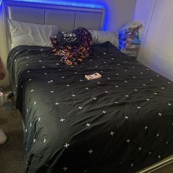 Queen Bed Frame & Dresser W/ Mirror