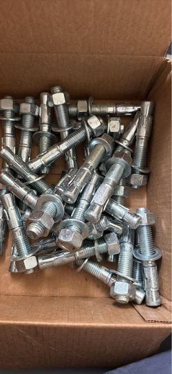 Zinc-Plated Wedge Anchor Bolts Bulk Lot