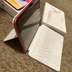 13in Pink iPad With Folio Magic Keyboard 