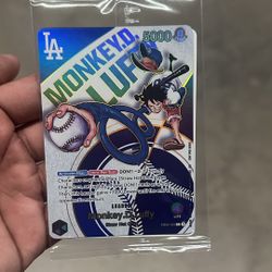 Los Angeles Dodgers X One Piece Luffy Straw Hat & Promo Card
