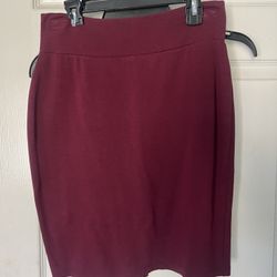 Burgundy Pencil Skirt