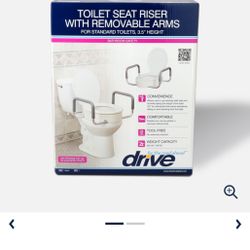 Toilet Seat Riser With Removable Arms 
