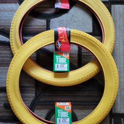 NEW Bicycle Bmx Fat Tires 20" Solid Yellow