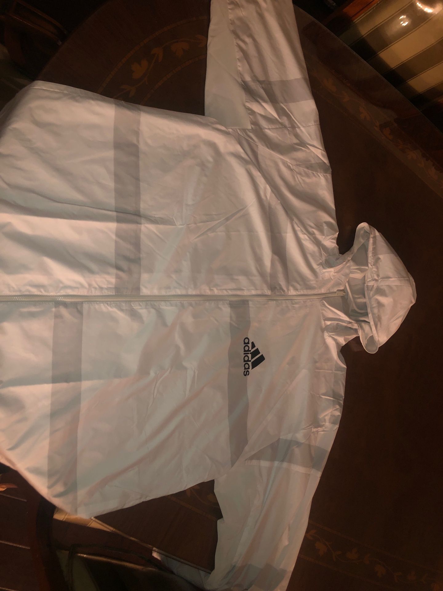 White Adidas Windbreaker