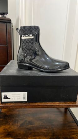 Black Coach rain boots