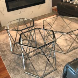 3 Glass Tables 