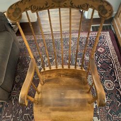 Vintage Nichols And Stone Maple Rocking Chair