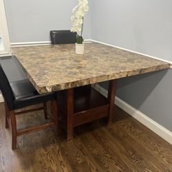 Granite Top Dining Table 