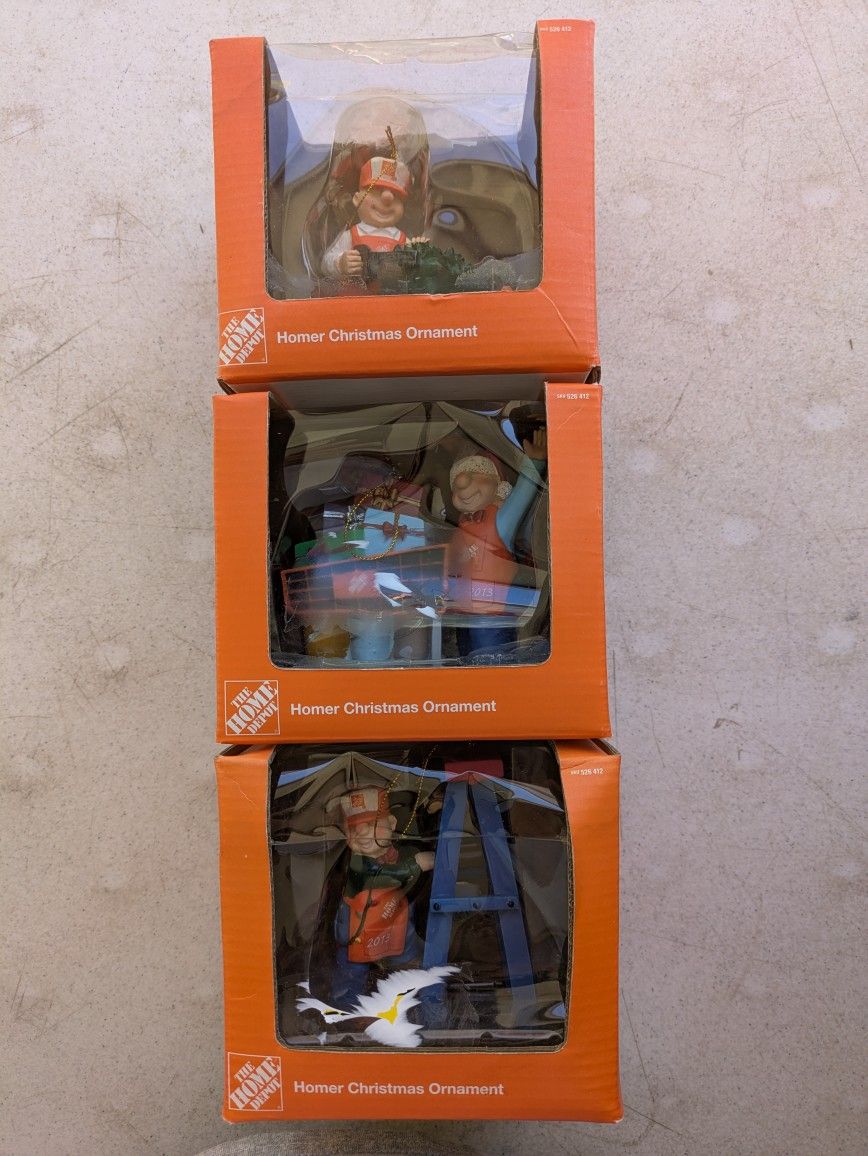 Home Depot Collectible Homer Christmas Ornaments 