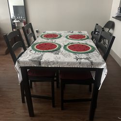 IKEA Dining Table With 4 Chairs