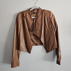 NEW Theory Paperwieght Crossover Leather Jacket