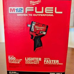 M12 FUEL 12V Lithium-Ion Brushless Cordless Stubby 1/2 in. Impact Wrench (Tool-Only)