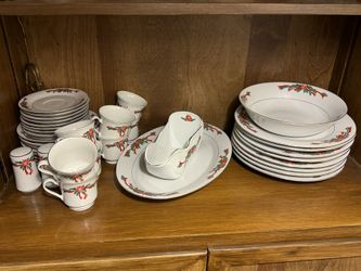 Poinsettia Christmas China