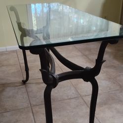 Glass  And Metal Table