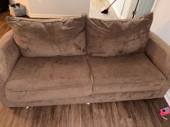 Beige Fabric Two-Seat Sofa