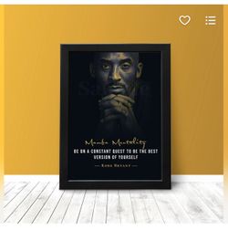 Kobe Bryant Mamba Mentality quote poster wall art shoes shirt jersey