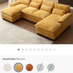 Beautiful Yellow Upholstery Couch 