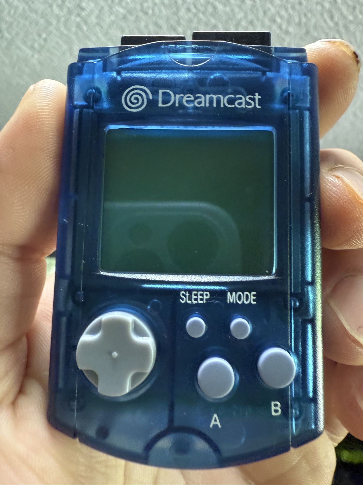 Sega Dreamcast Clear Blue VMU Memory Card Tested Working