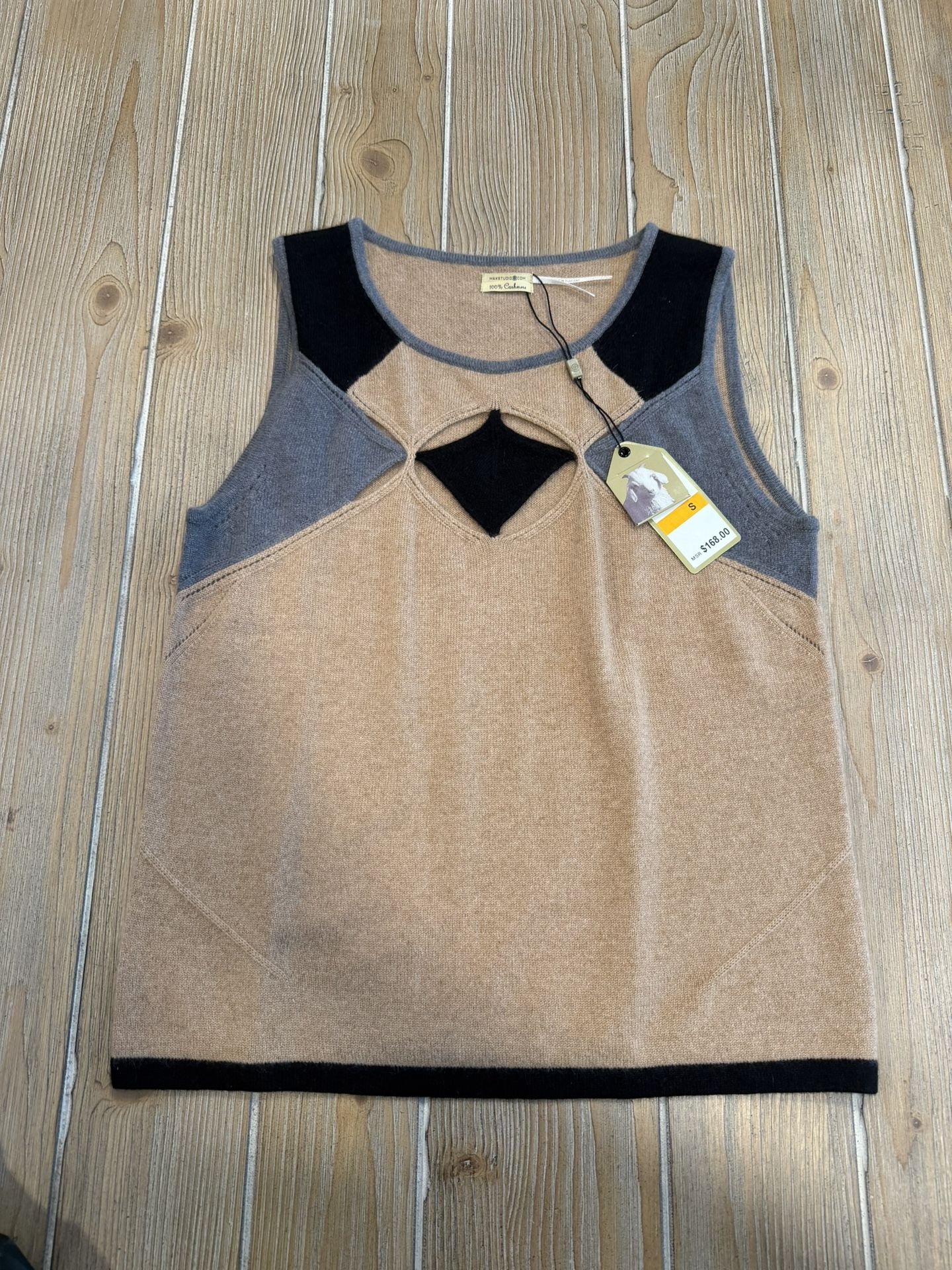 NWT Max Studio Cashmere Tank Top Size Small Retail $168