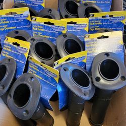 12 Flush Mount Rod Holder (Bulk) ( Black ) 