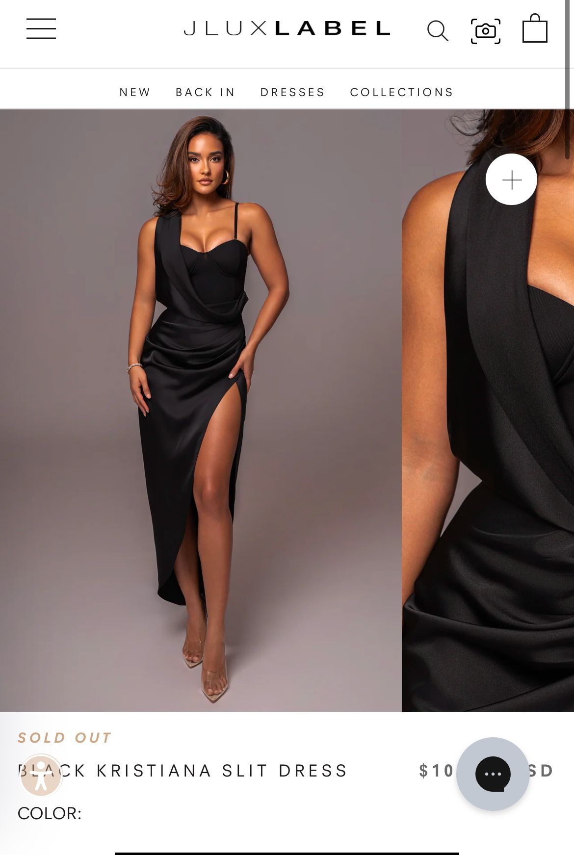 Black Slit Dress