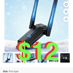 1300Mbps AC Dual Band Wireless USB Wi-Fi Adapter with USB 3.0, 5dBi Antenna