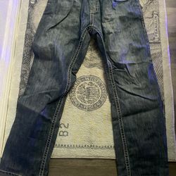 Smoke Rise Jeans White Stitched Size 36