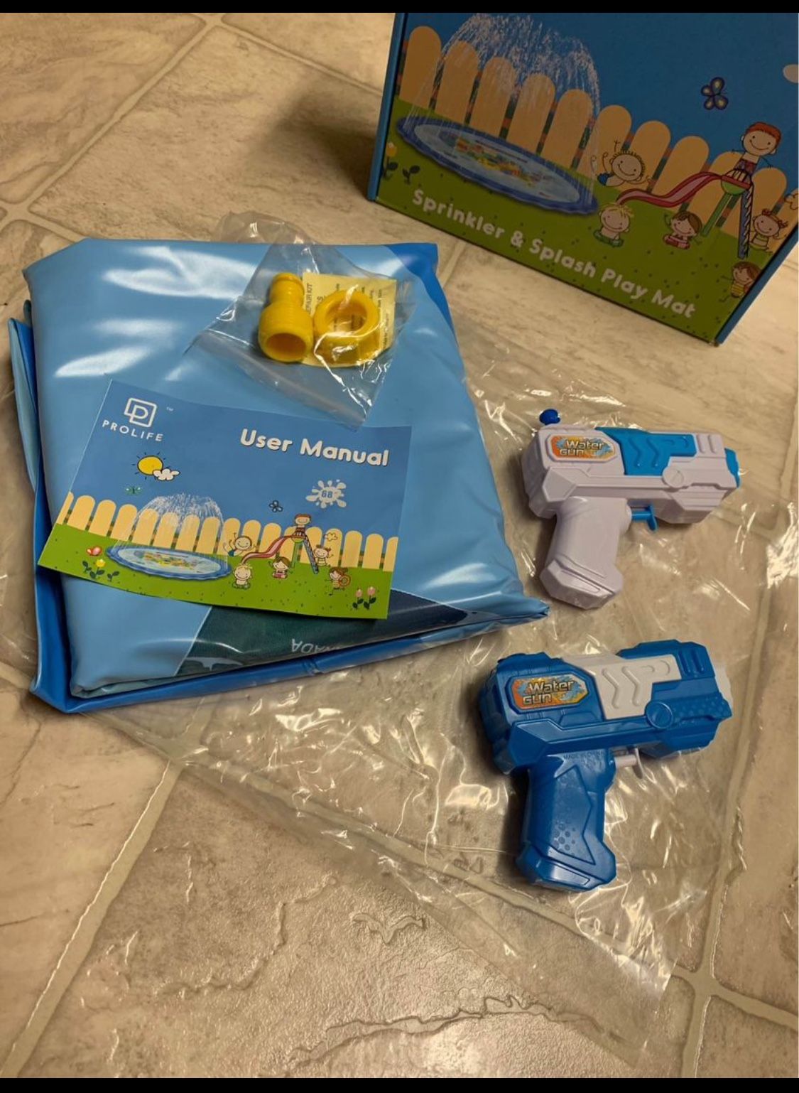 Splash Pad, 68 Inch Large Sprinkler , pad Pool for Learning – Children’s Sprinkler Pool