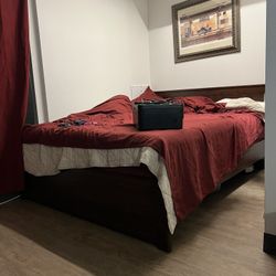 Ikea Songesand Queen Bed Frame Brown 