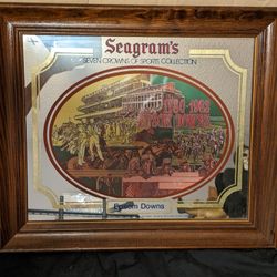 Vintage Seagrams Seven Bar Mirror Epsom Downs