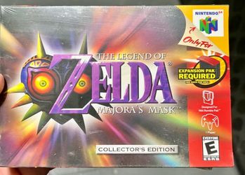 Zelda Majora’s Mask Collector’s Edition N64 – FACTORY SEALED – RARE
