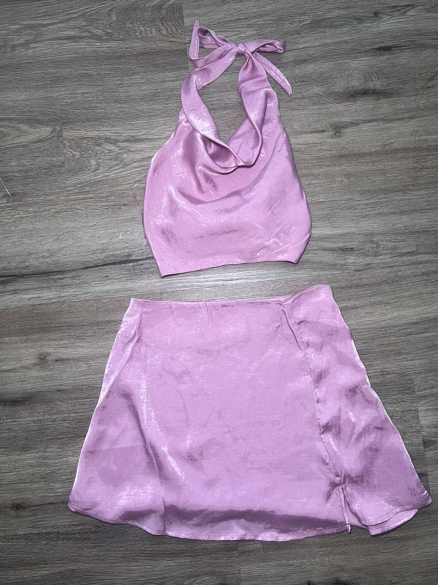Pink matching set. size small