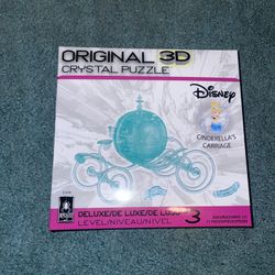 Original Disney 3D Crystal Puzzle Cinderella's Carriage  Level 3 new in box