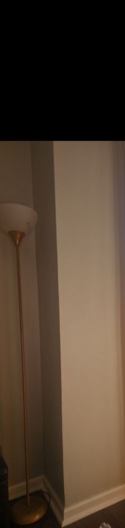 Torchiere Floor Lamp Gold Tone
