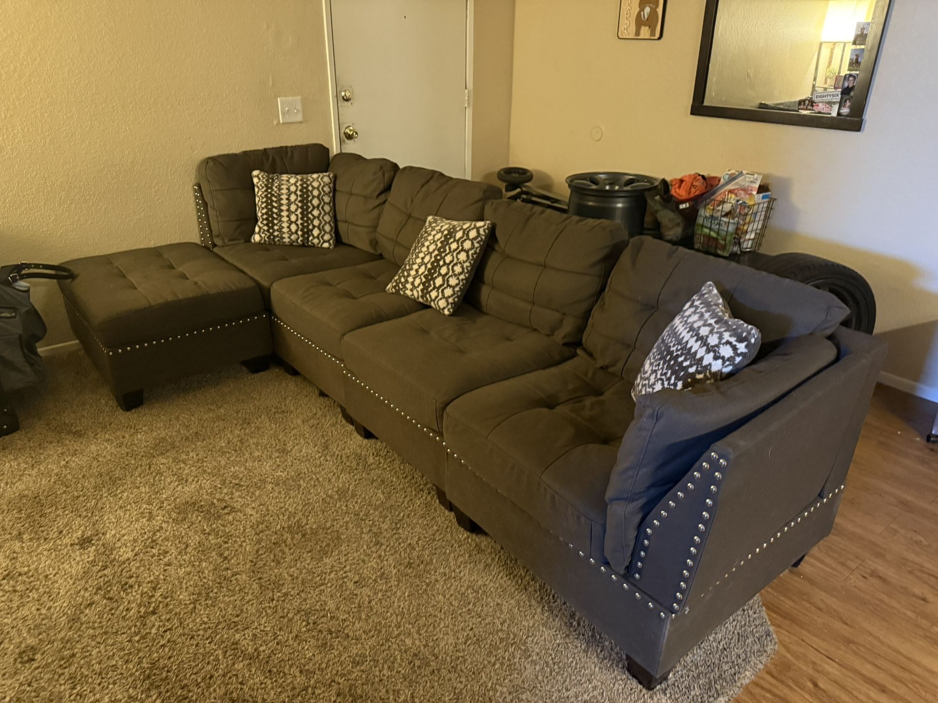 Brown Couch Sectional