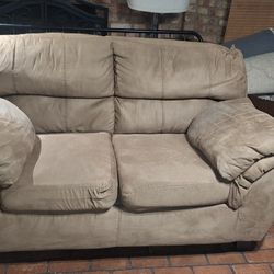 Suede Loveseat