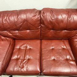 Red Leather Couch