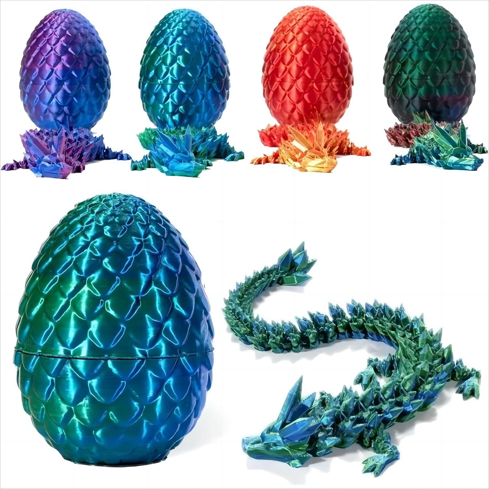 [Halloween] 3D Printed Chinese Dragon /Pumpkin Model Toy Ornament - Holiday Party Supplies for Halloween and Christmas with Hinged Structure an