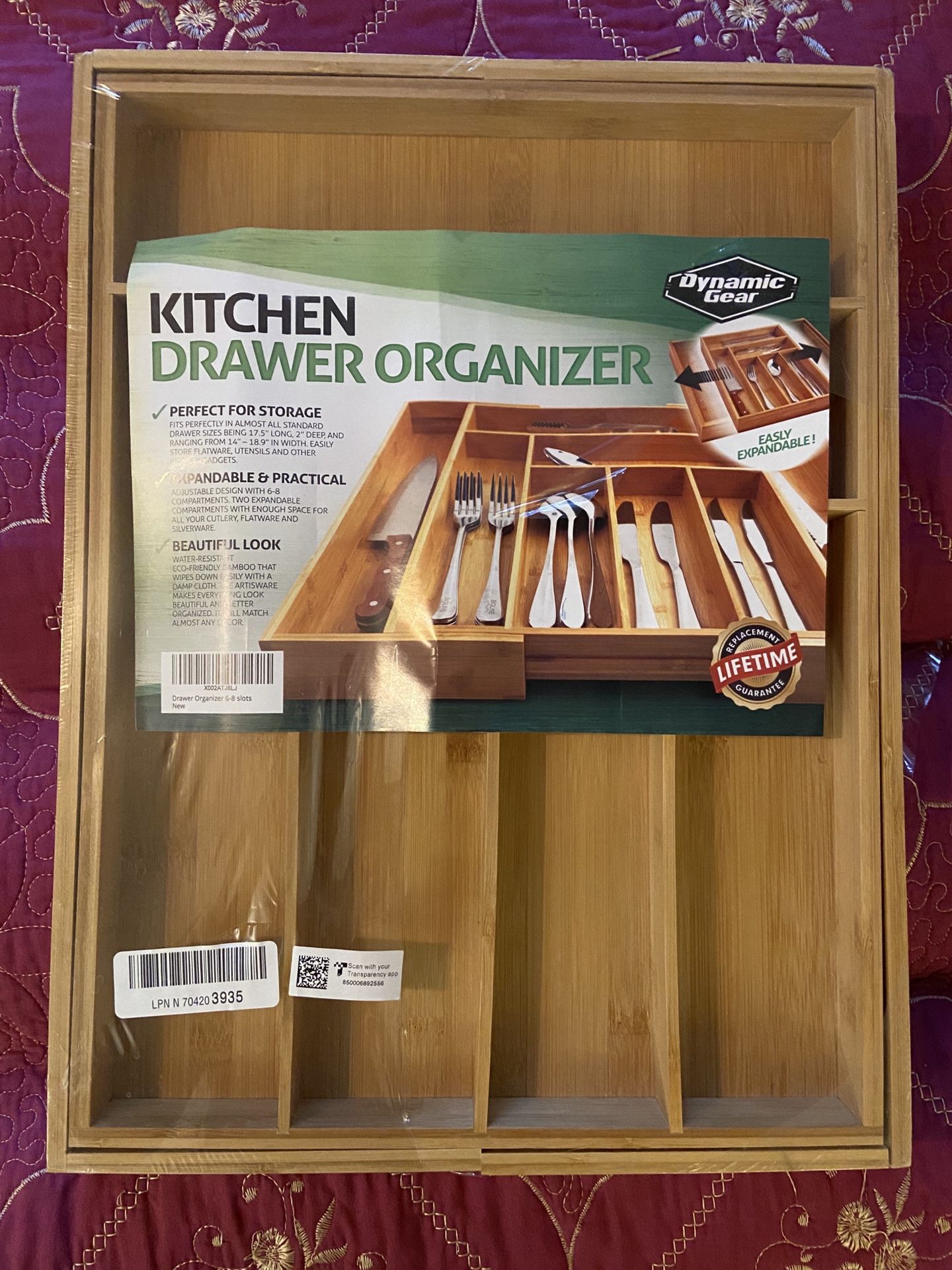 Kitchen drawer organizer