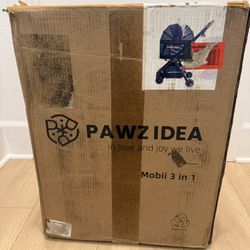 PRICE FIRM NEW NIB PAWZIDEA Pet Stroller 4 n 1 Dog Detachable No Zip Crate Car Travel Foldable Light