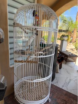 Custom heavy duty bird cage with wheels